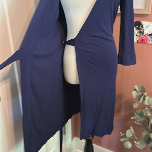 Diane Von Furstenberg new Julian two Blue wrap 3/4 cuff sleeve 4 rayon Dress - Picture 9 of 16